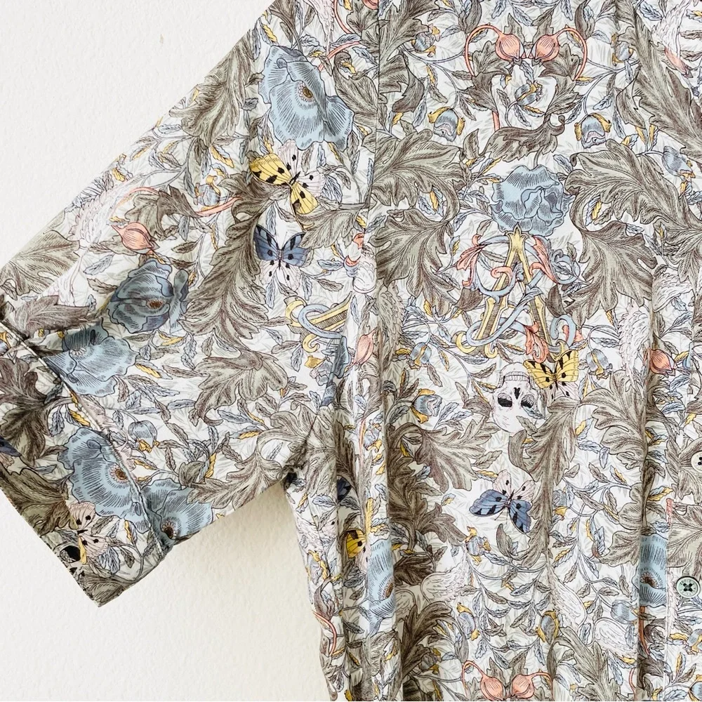 Zadig & Voltaire LARGE Rima short sleeve midi dress in floral butterfly print - Picture 3 of 9